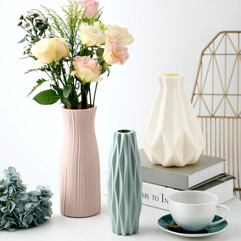 Rustic Ceramic Vase Set for Modern Farmhouse Décor