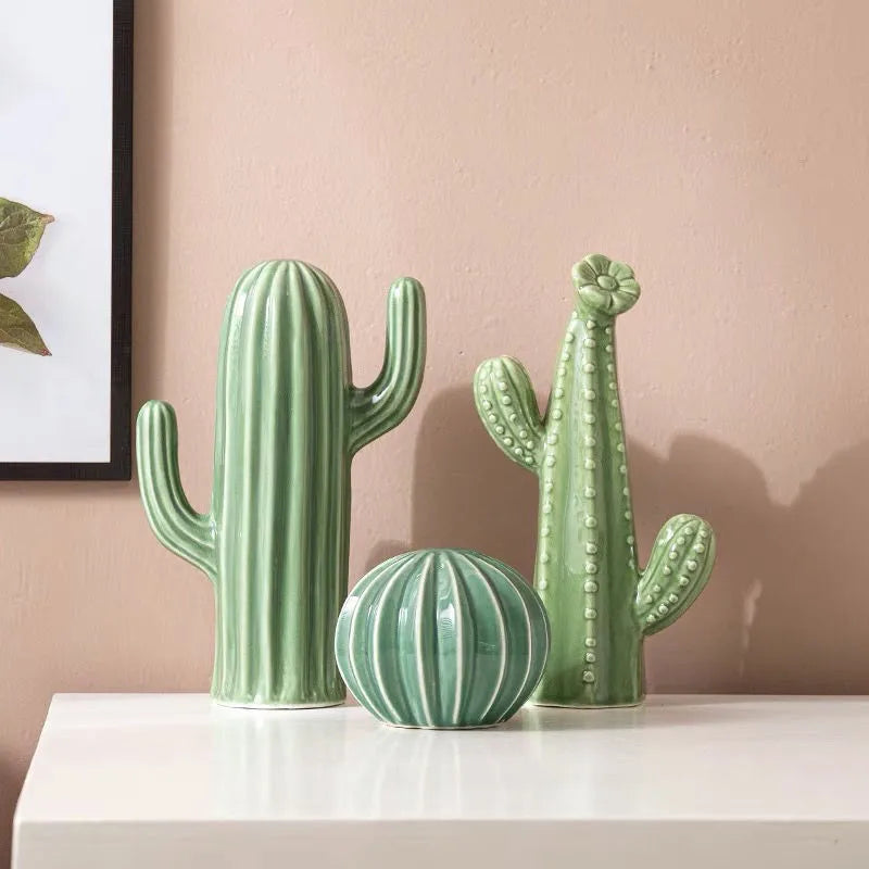 VerdeForm – Minimalist Ceramic Cactus Decor in Nordic Style
