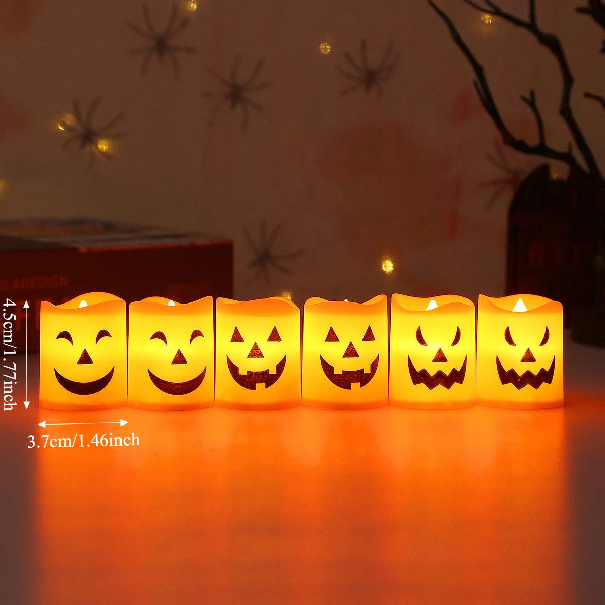 GhostFlame™ – Spooky Pumpkin & Skull LED Candle Lights for Halloween Parties