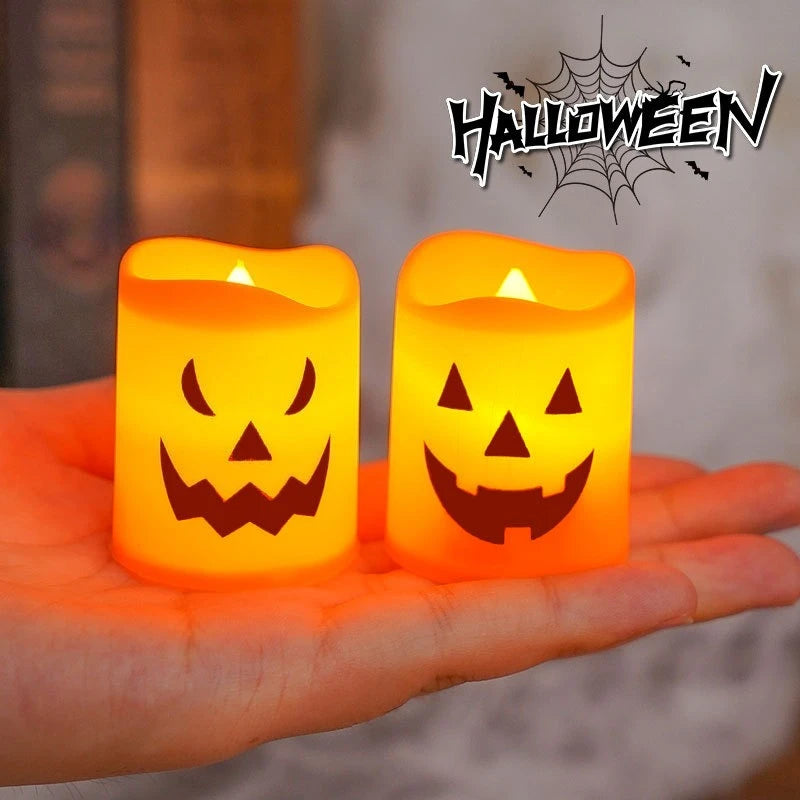 GhostFlame™ – Spooky Pumpkin & Skull LED Candle Lights for Halloween Parties