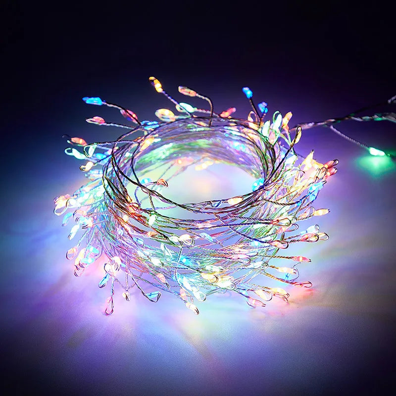 GlowCascade – USB Firecracker Fairy Lights with Remote Control
