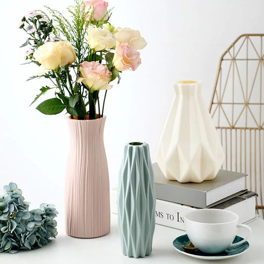 Rustic Ceramic Vase Set for Modern Farmhouse Décor