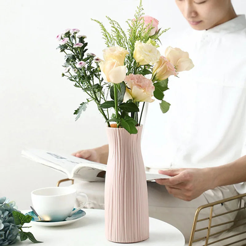 Rustic Ceramic Vase Set for Modern Farmhouse Décor