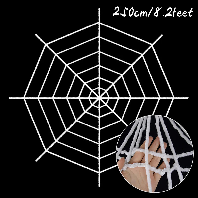 SpiderRealm™ – XXL Cobweb Decoration for Spooky Halloween Parties