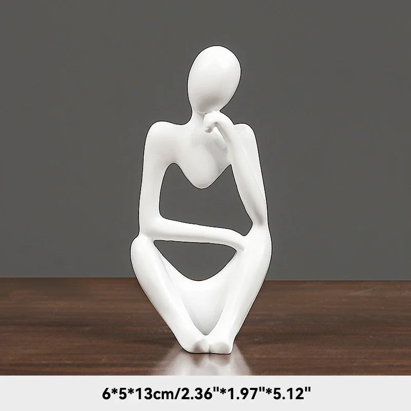 ZenThinker™ – Nordic Abstract Sculpture in Sandstone Style for Home & Desk Décor