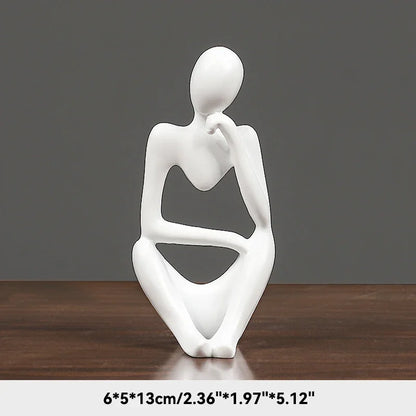 ZenThinker™ – Nordic Abstract Sculpture in Sandstone Style for Home & Desk Décor