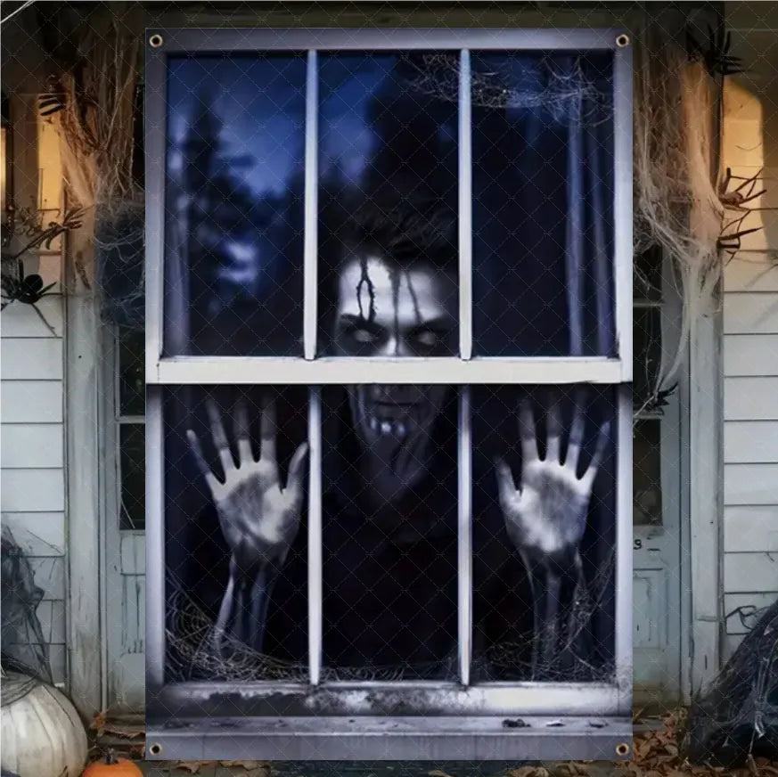 FrightFrame™ – Super Scary Halloween Door & Window Decoration
