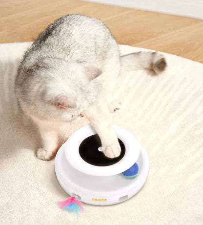 WhiskerWhirl 2-in-1 Smart Feather & Ball Toy for Cats and Dogs