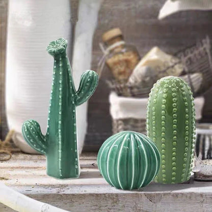 VerdeForm – Minimalist Ceramic Cactus Decor in Nordic Style