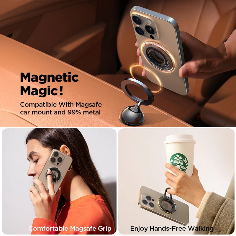 MagniLoop™ – Silicone Ring Grip & Kickstand for MagSafe Phones
