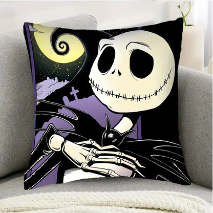 HauntHug™ – Spooky Jack Skellington Cushion Cover for Halloween Parties & Gifts