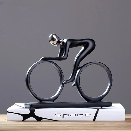 PedalArt™ – Abstract Resin Bicycle Rider Figurine for Living Room & Desk