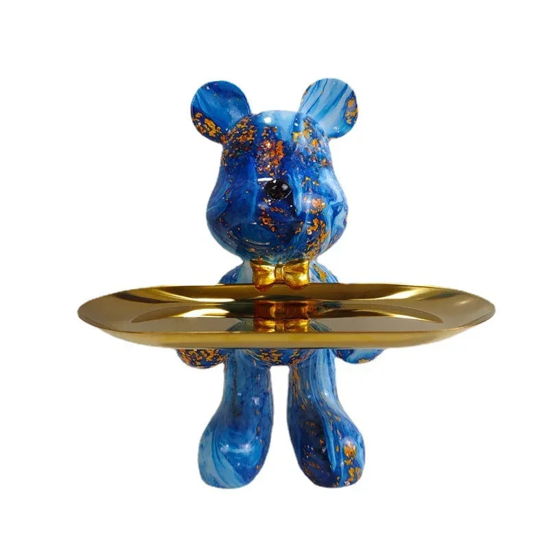 UrbanBear™ – 21cm Graffiti Sculpture for Modern Home & Office Decor