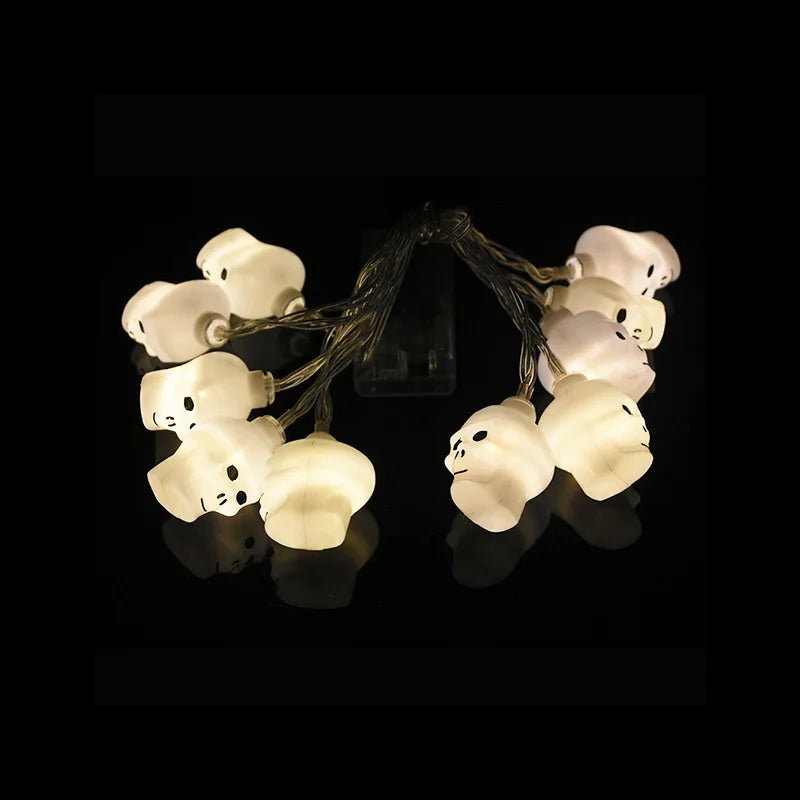 FrightFest™ – 1.5M Halloween LED Horror String Lights with Skulls & Spiders