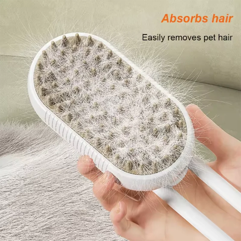 SteamPaws™ – 3-in-1 Electric Grooming Brush with Spray & Massage