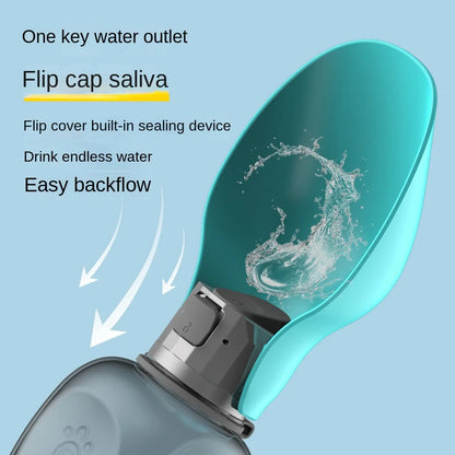 PawHydrate™ – Foldable Pet Water Bottle with Leaf Cup for Travel & Walking