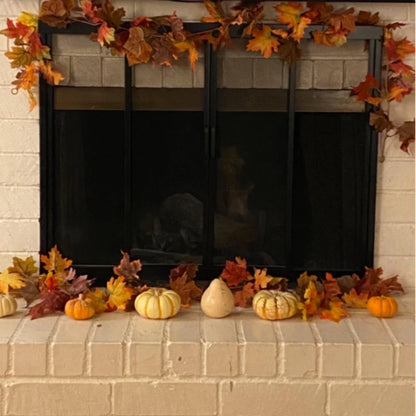 Maple Charm™ – 180cm Artificial Autumn Leaf Hanging Garland for Seasonal Home Décor