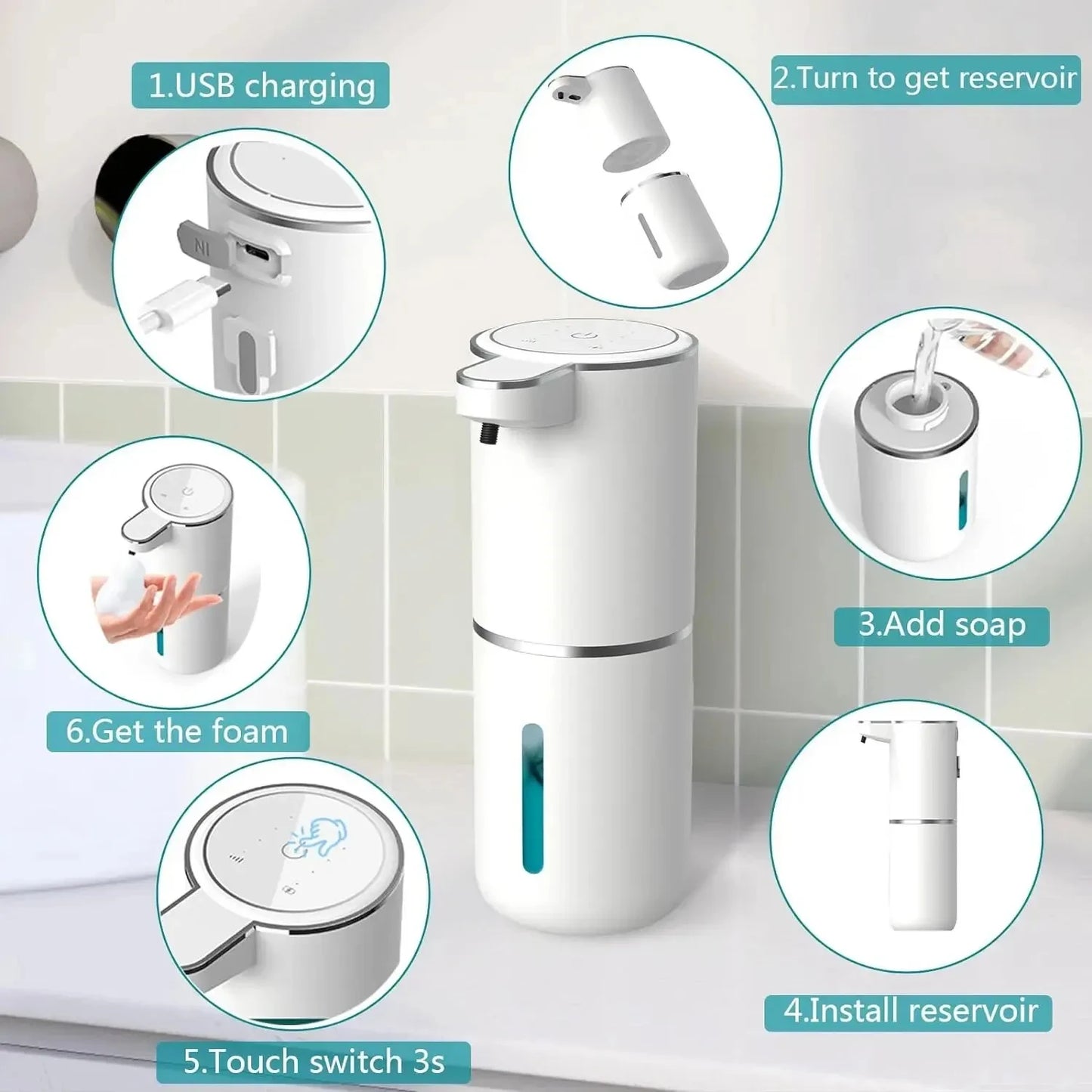 CleanTouch Pro™ – 4-Level Adjustable Foaming Soap Dispenser