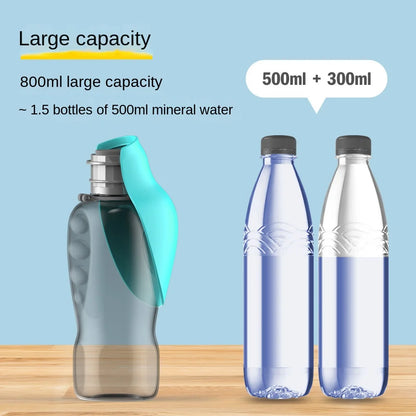 PawHydrate™ – Foldable Pet Water Bottle with Leaf Cup for Travel & Walking