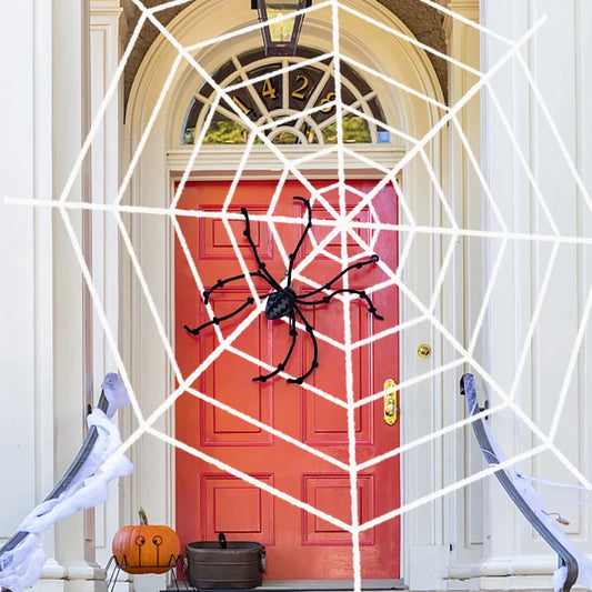 XXL Halloween spider web decoration for haunted houses and parties
