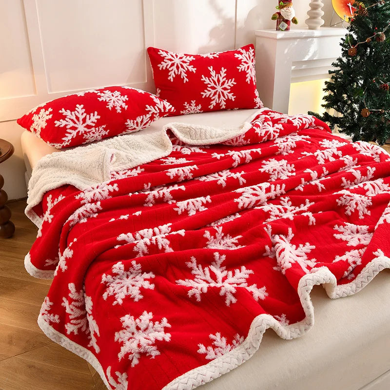 NordicFlake – Faux Wool Warm Throw for Christmas & Winter Nights
