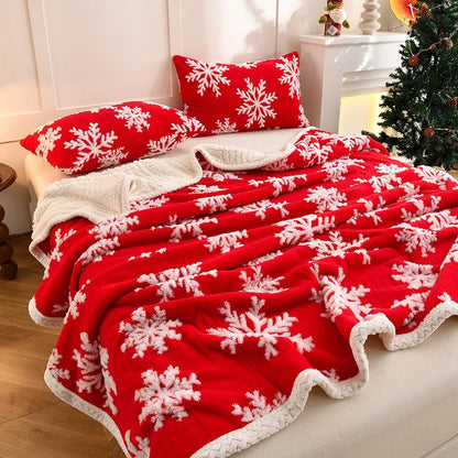 NordicFlake – Faux Wool Warm Throw for Christmas & Winter Nights