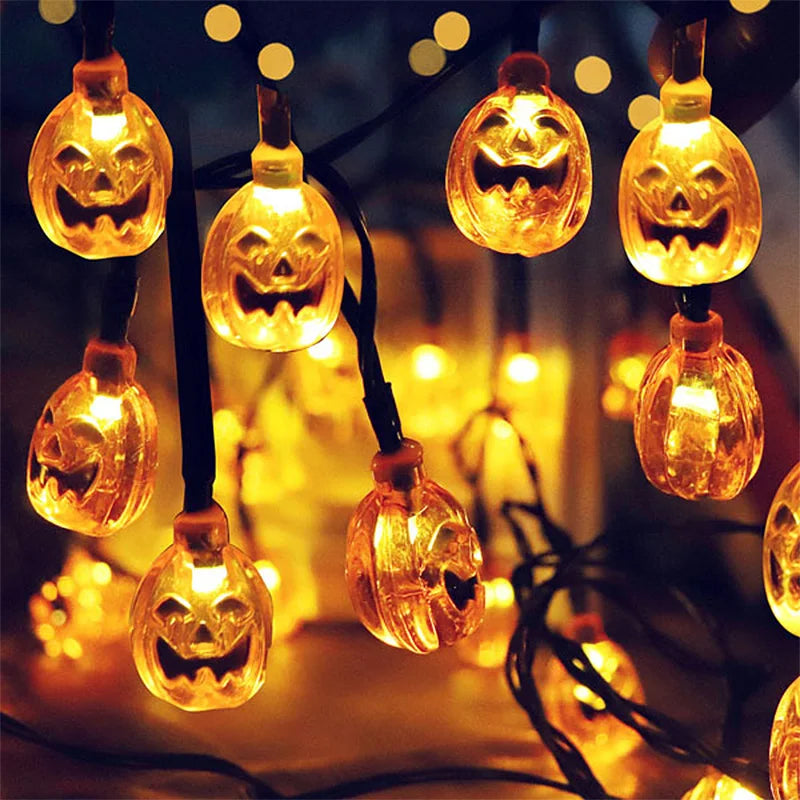 FrightFest™ – 1.5M Halloween LED Horror String Lights with Skulls & Spiders
