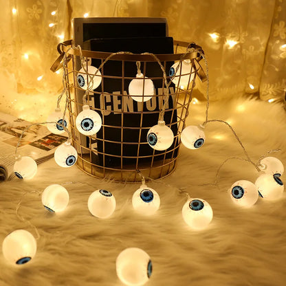 FrightFest™ – 1.5M Halloween LED Horror String Lights with Skulls & Spiders