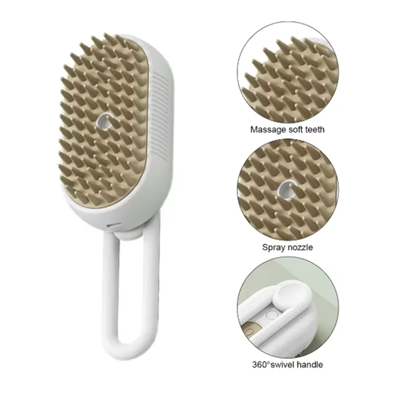 SteamPaws™ – 3-in-1 Electric Grooming Brush with Spray & Massage