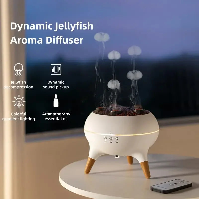 AquaLume™ – Jellyfish Air Humidifier with Aromatherapy & Remote Control
