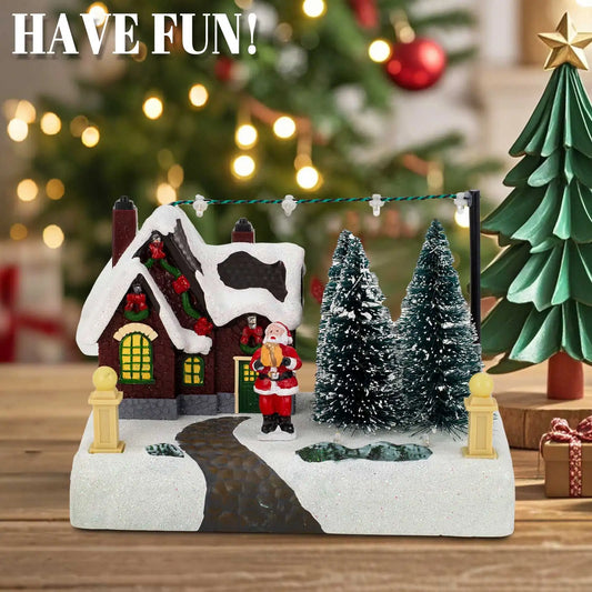 Santa’s HearthTown – LED Christmas Snow Village Decoration