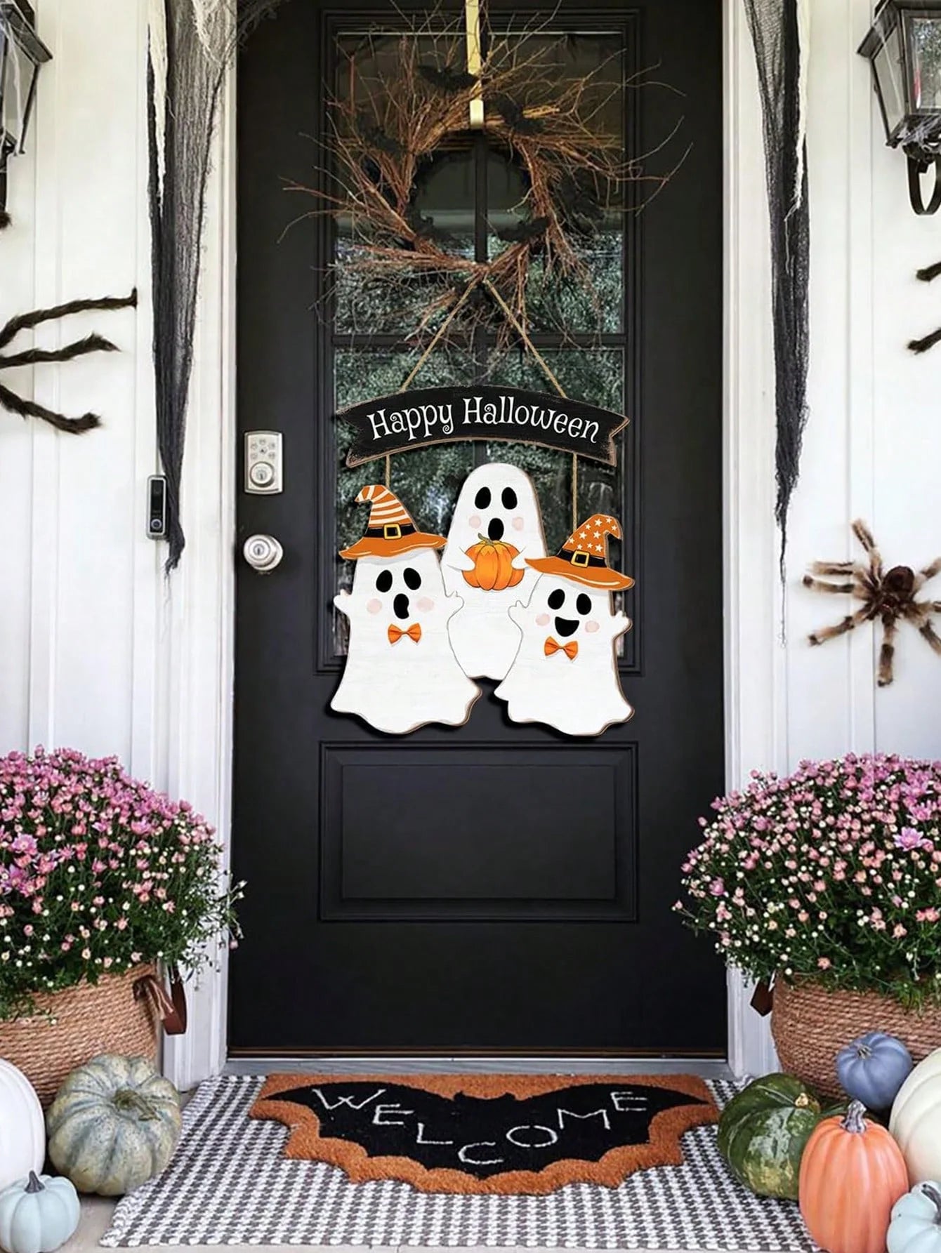 Boo & Bloom™ – Spooky Ghost & Pumpkin Door Décor for Indoors & Outdoors
