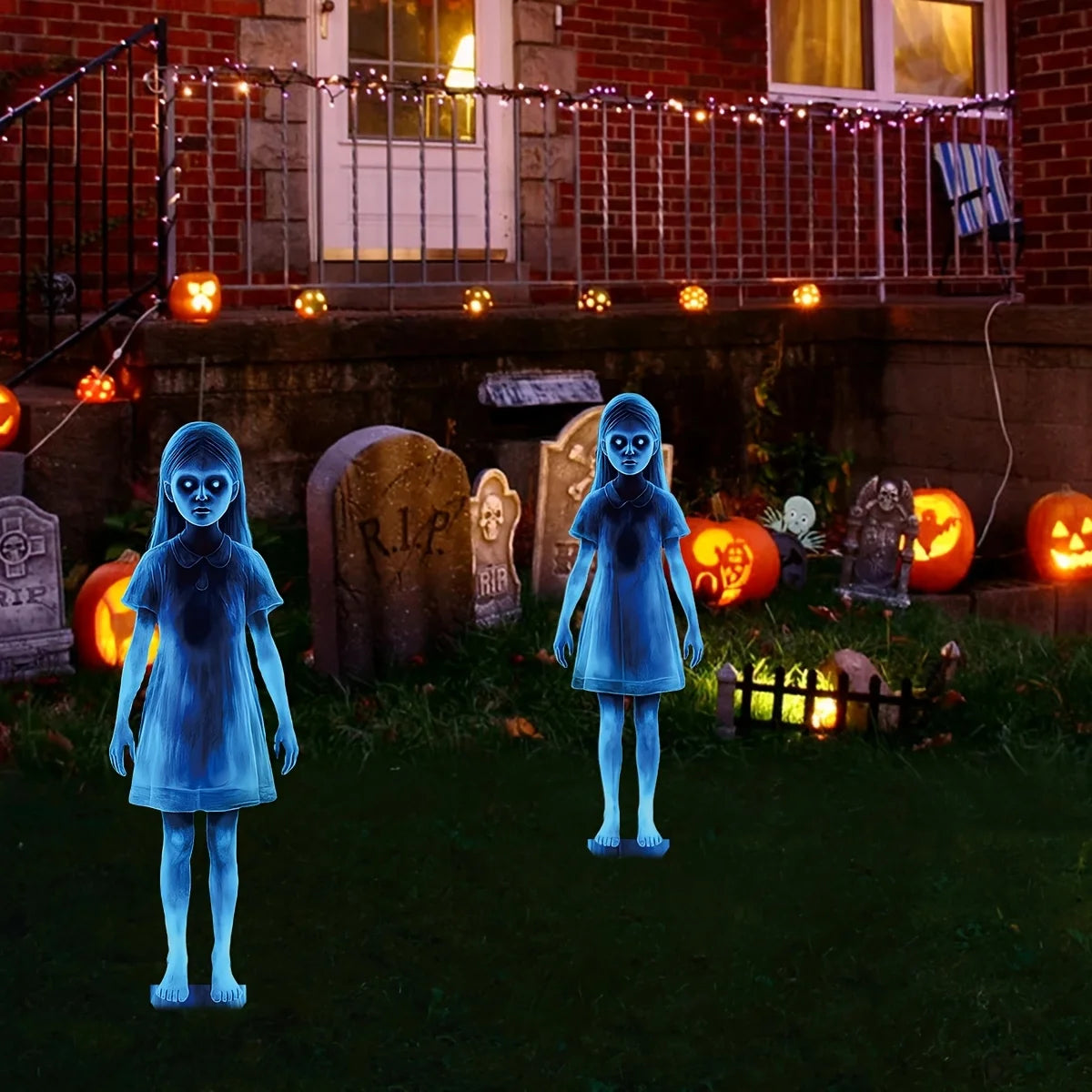 Halloween PhantomGarden™ Ghost Yard Stake outdoor decoration in garden