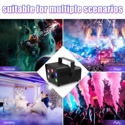 VortexMist™ 500W LED Fog Machine – RGB Smoke Effect for Parties & Stage