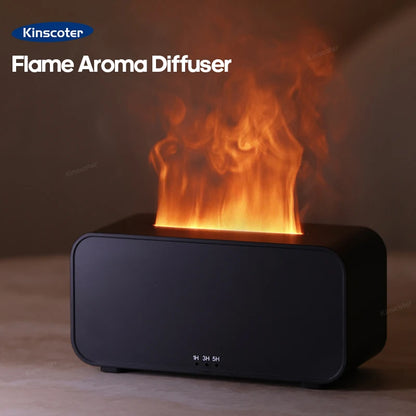 GlowAroma™ – Colourful Flame Humidifier & Essential Oil Diffuser for Home