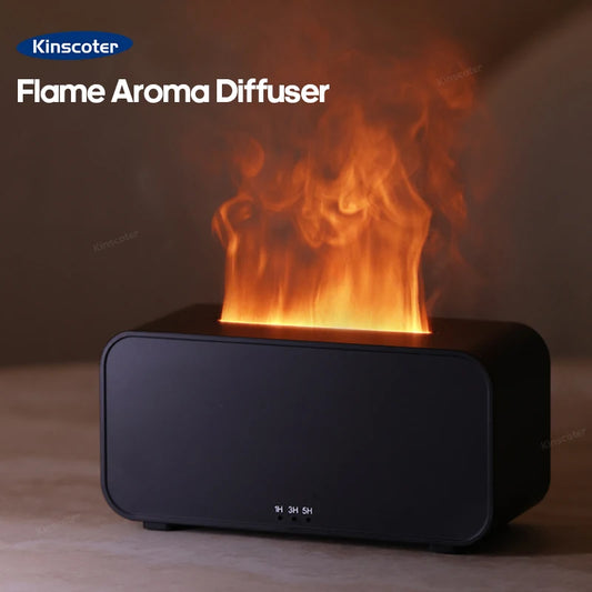 GlowAroma™ – Colourful Flame Humidifier & Essential Oil Diffuser for Home