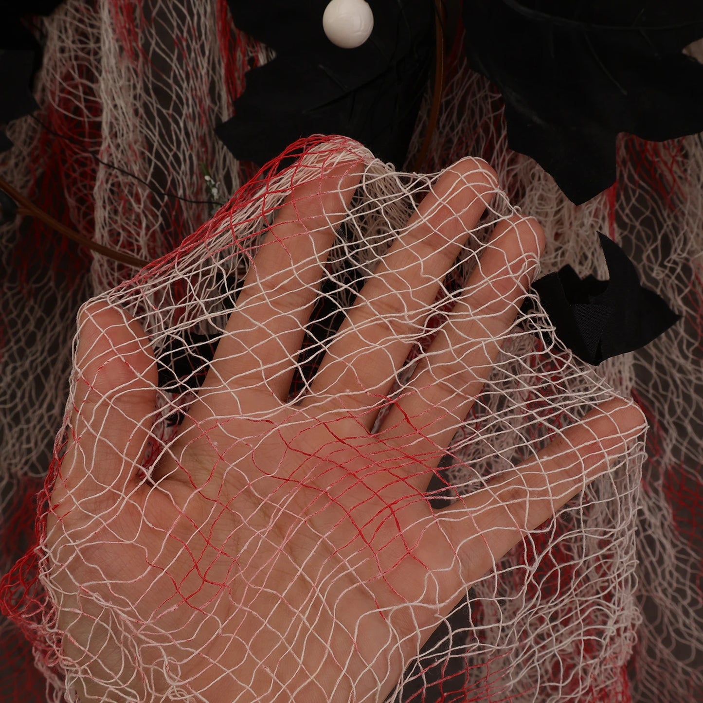 BloodyDrape™ – Haunted Blood Gauze Cloth for Windows, Doors & Walls