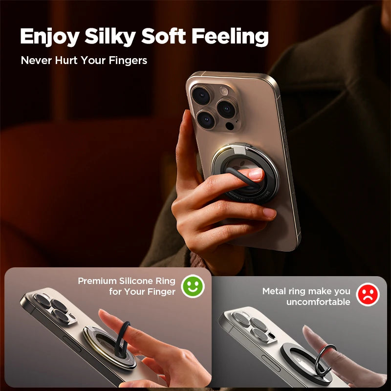 MagniLoop™ – Silicone Ring Grip & Kickstand for MagSafe Phones