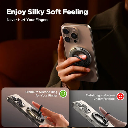 MagniLoop™ – Silicone Ring Grip & Kickstand for MagSafe Phones
