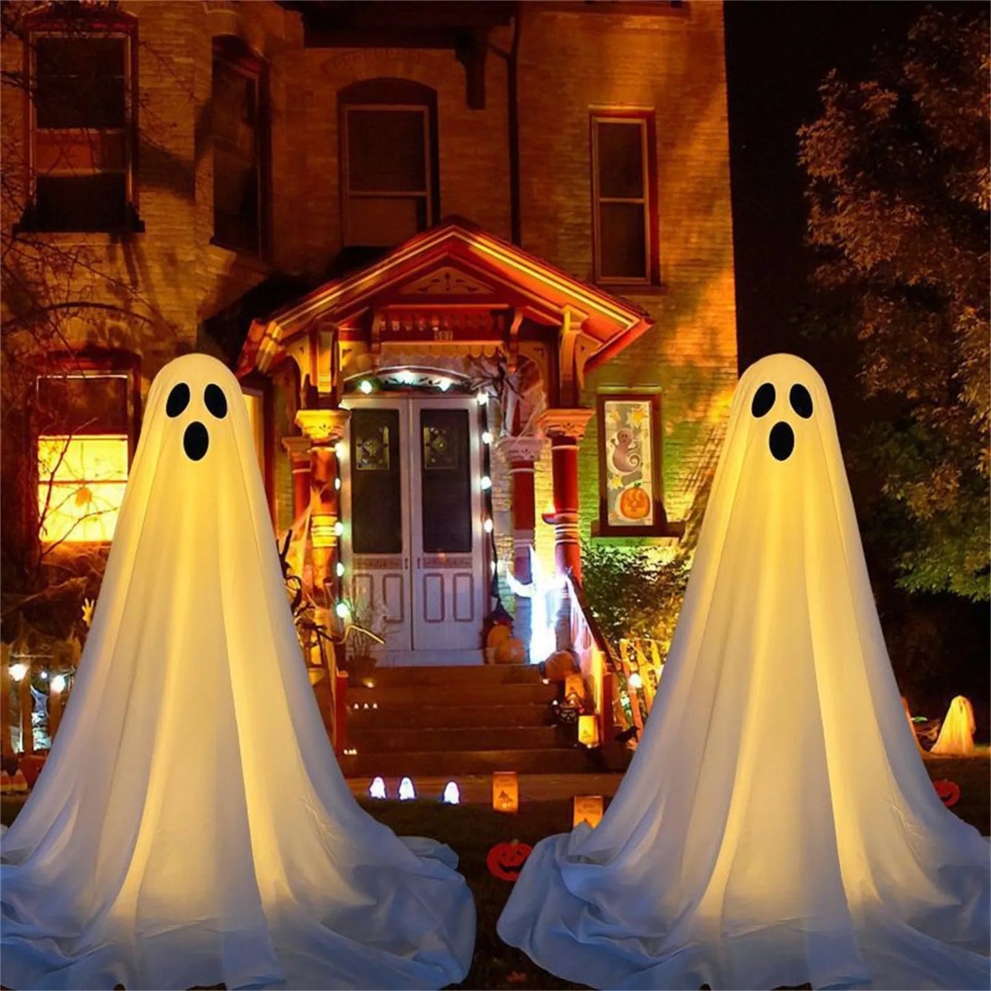 GhostlyGreeter™ – Standing Halloween Ghost Decor for Porch & Home
