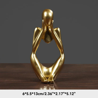 ZenThinker™ – Nordic Abstract Sculpture in Sandstone Style for Home & Desk Décor