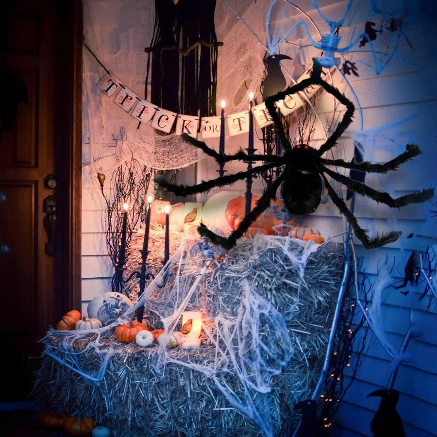 CreepyCrawl™ – Giant Halloween Spider Decoration for Indoor & Outdoor