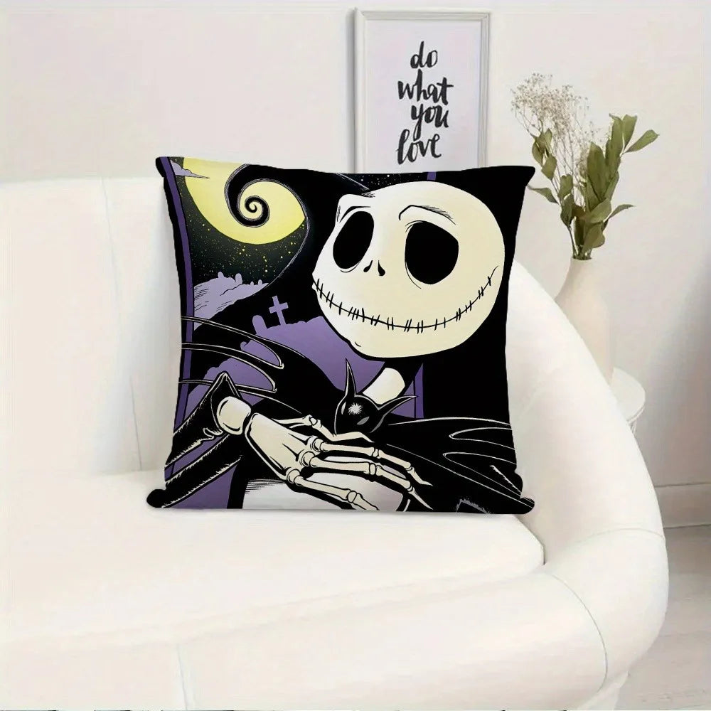 HauntHug™ – Spooky Jack Skellington Cushion Cover for Halloween Parties & Gifts