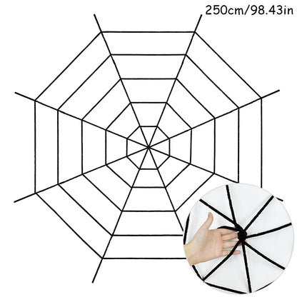 SpiderRealm™ – XXL Cobweb Decoration for Spooky Halloween Parties