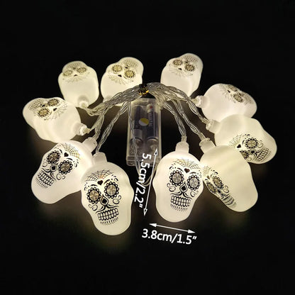 FrightFest™ – 1.5M Halloween LED Horror String Lights with Skulls & Spiders