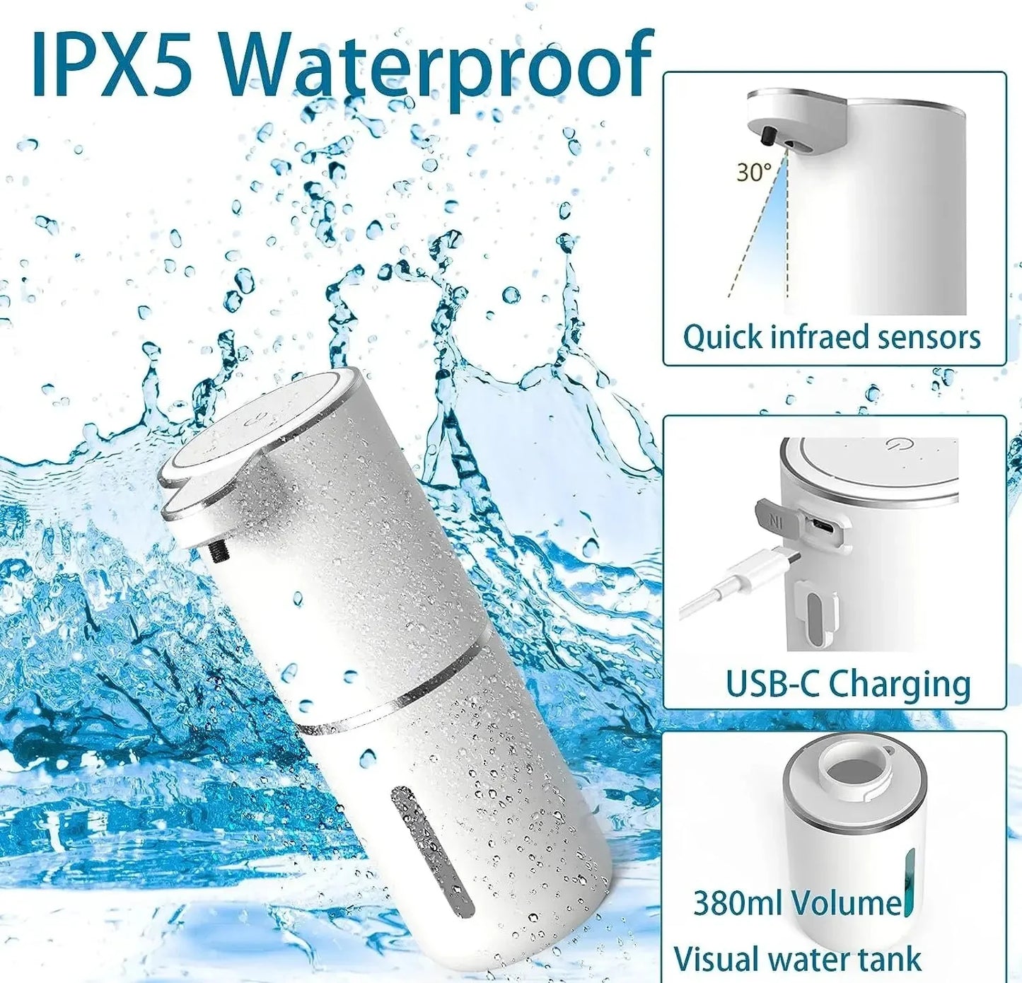 CleanTouch Pro™ – 4-Level Adjustable Foaming Soap Dispenser