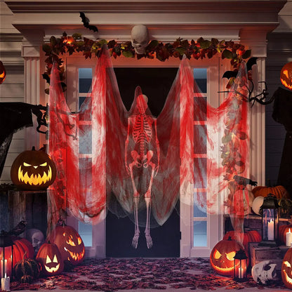 BloodyDrape™ – Haunted Blood Gauze Cloth for Windows, Doors & Walls