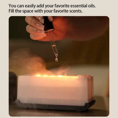 GlowAroma™ – Colourful Flame Humidifier & Essential Oil Diffuser for Home