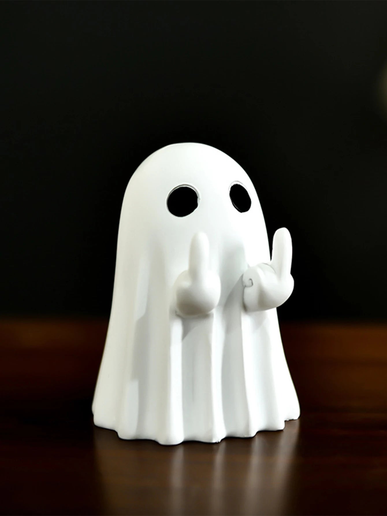 BooFlipper™ – Funny Middle Finger Ghost Figurine for Table & Shelf
