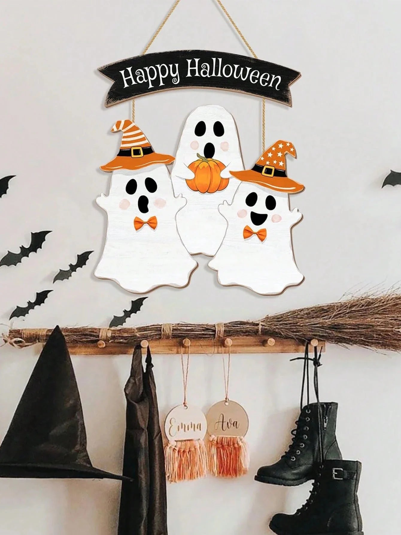 Boo & Bloom™ – Spooky Ghost & Pumpkin Door Décor for Indoors & Outdoors